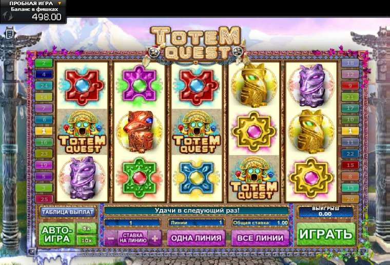 Видео покер Totem Quest демо-игра