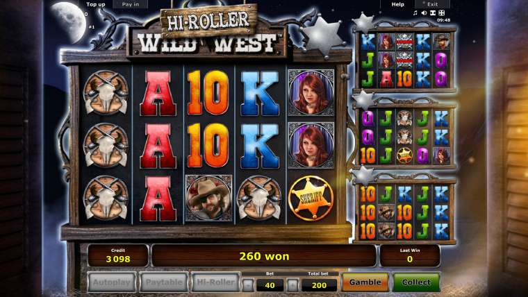 Видео покер Wild West Hi-Roller демо-игра