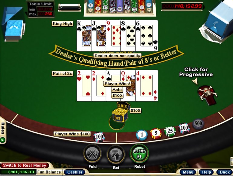 Онлайн покер с парой двоек на руках