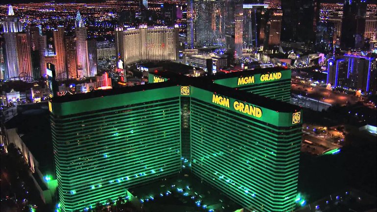 Вид сверху на развлекательный комплекс MGM Grand в Лас-Вегасе