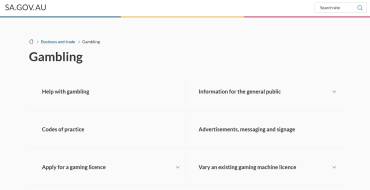Consumer and Business Services: Раздел "Gambling"