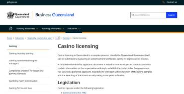 Queensland Office of Liquor and Gaming Regulation: Сайт правительства Квинсленда