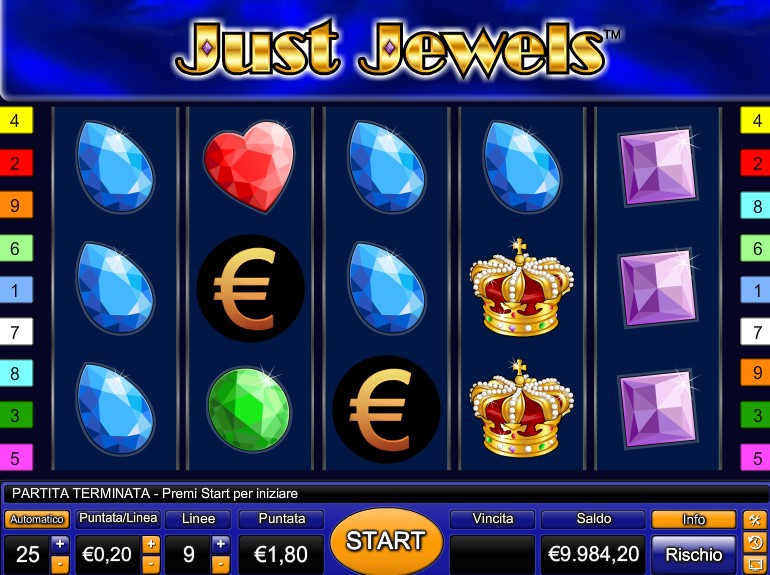 игровой автомат just jewels novomatic