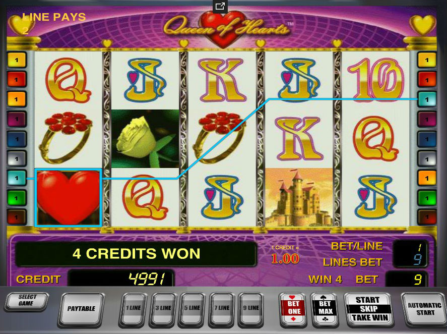 символы слота Queen of Hearts