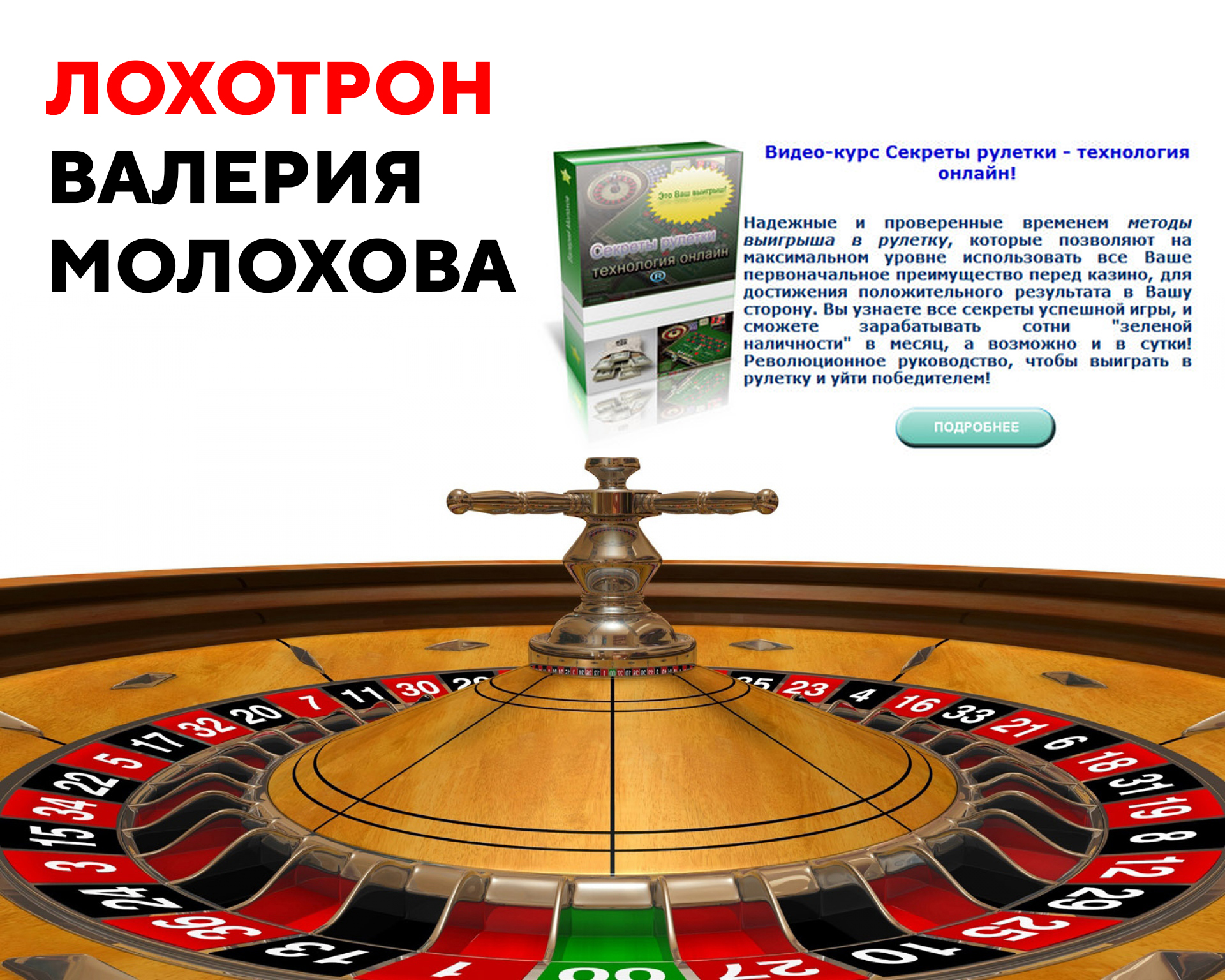 Молохов секреты рулетки технология онлайн реклама казино музыка