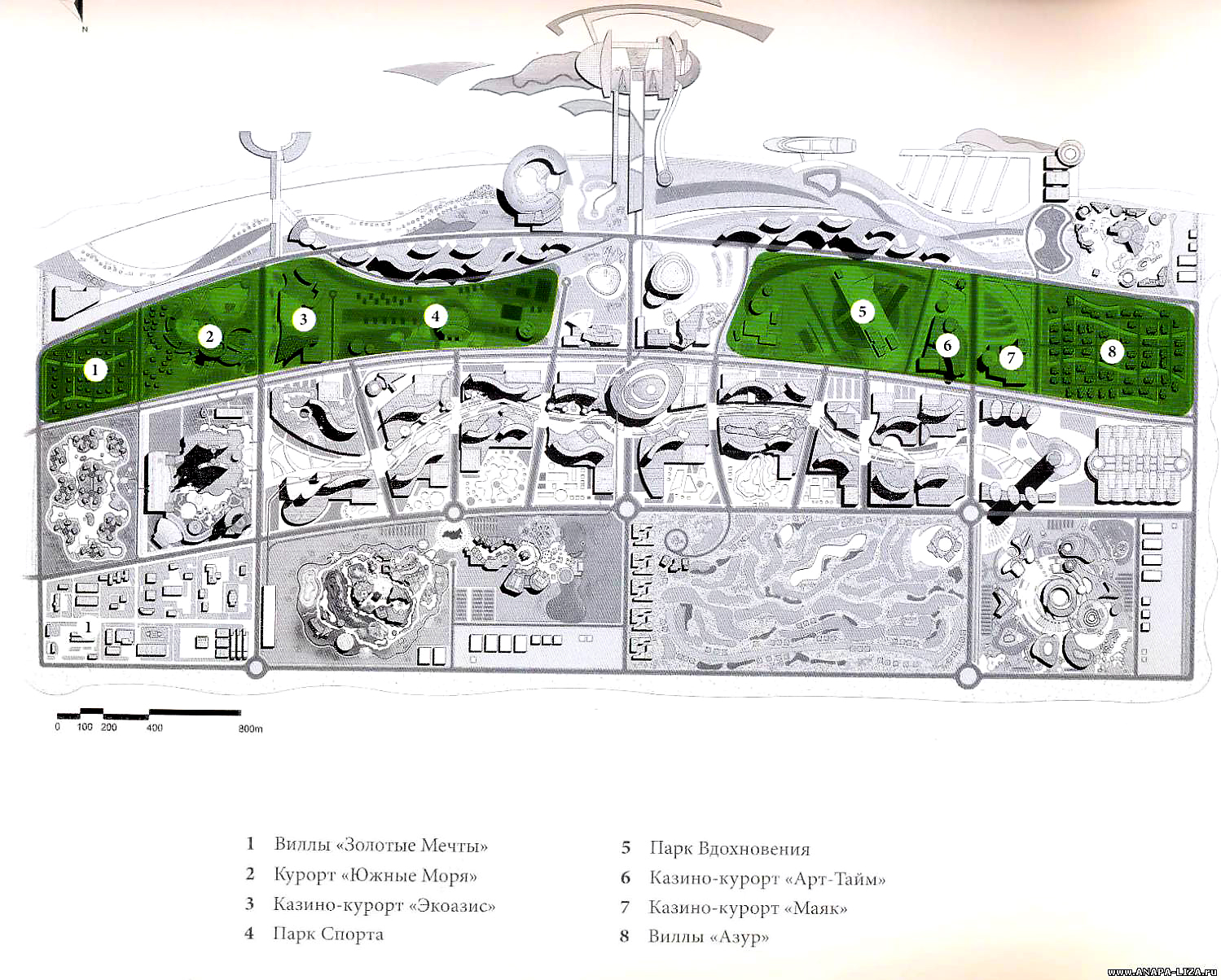 Зонирование игорной зоны "Золотые пески"