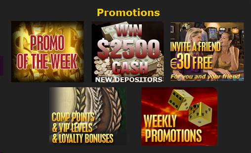 Различные варианты бонусов и промоушен-компаний казино