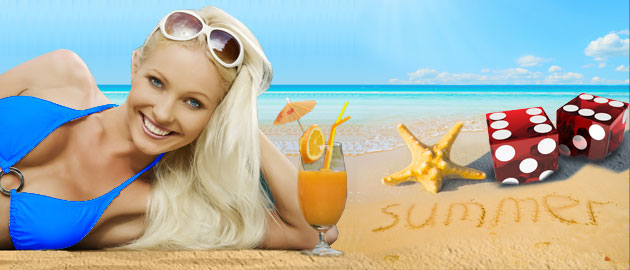 Девушка в купальнике от казино Europa