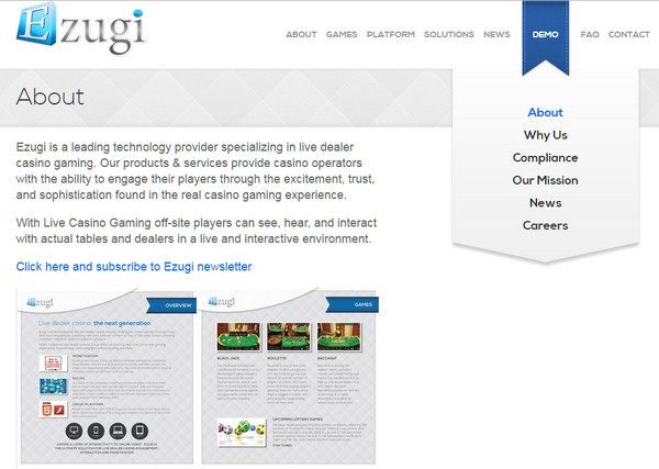 Ezugi live gaming