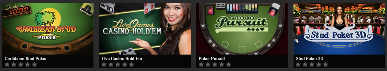 Типы казино покеров
