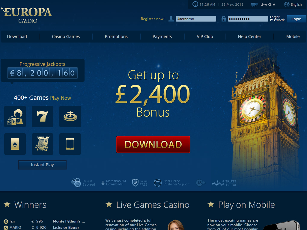 Онлайн-казино Европа